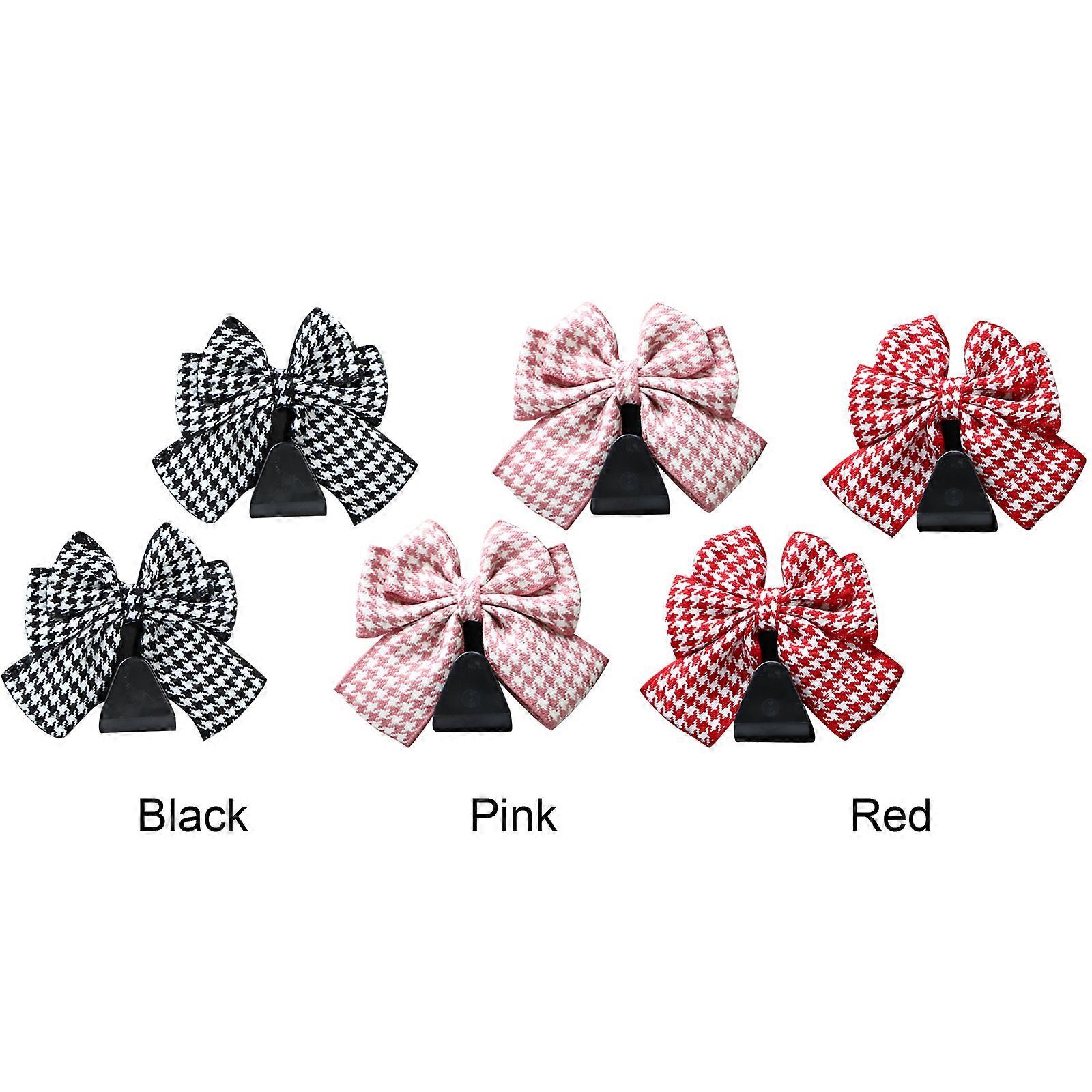 2PCS Cute Bow Headrest Hooks For Car - Universal Purse & Bag Hanger For SUV, Sedan, Truck (Pink) - View #2