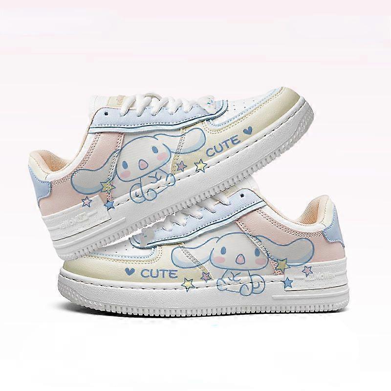 سانريو هالو كيتي أحذية الأطفال عارضة كورومي ميلودي سينامورول أحذية بيضاء أحذية الخريف الفتيات الصغيرات أحذية رياضية لطيف