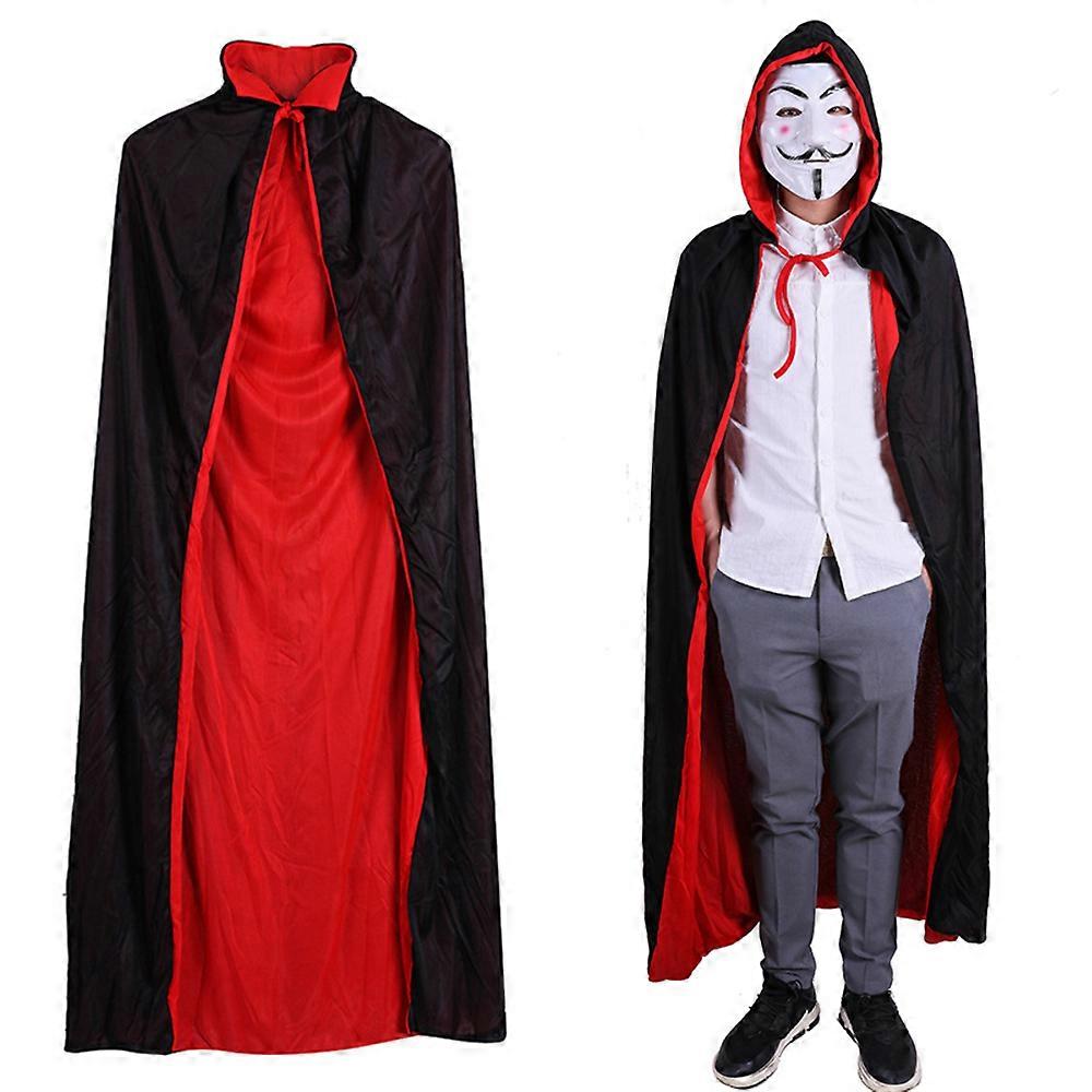 Halloween Vampire Cloak Capes,Unisex Reversible Stand-Up Collar Vampire Witch Cloak Capes