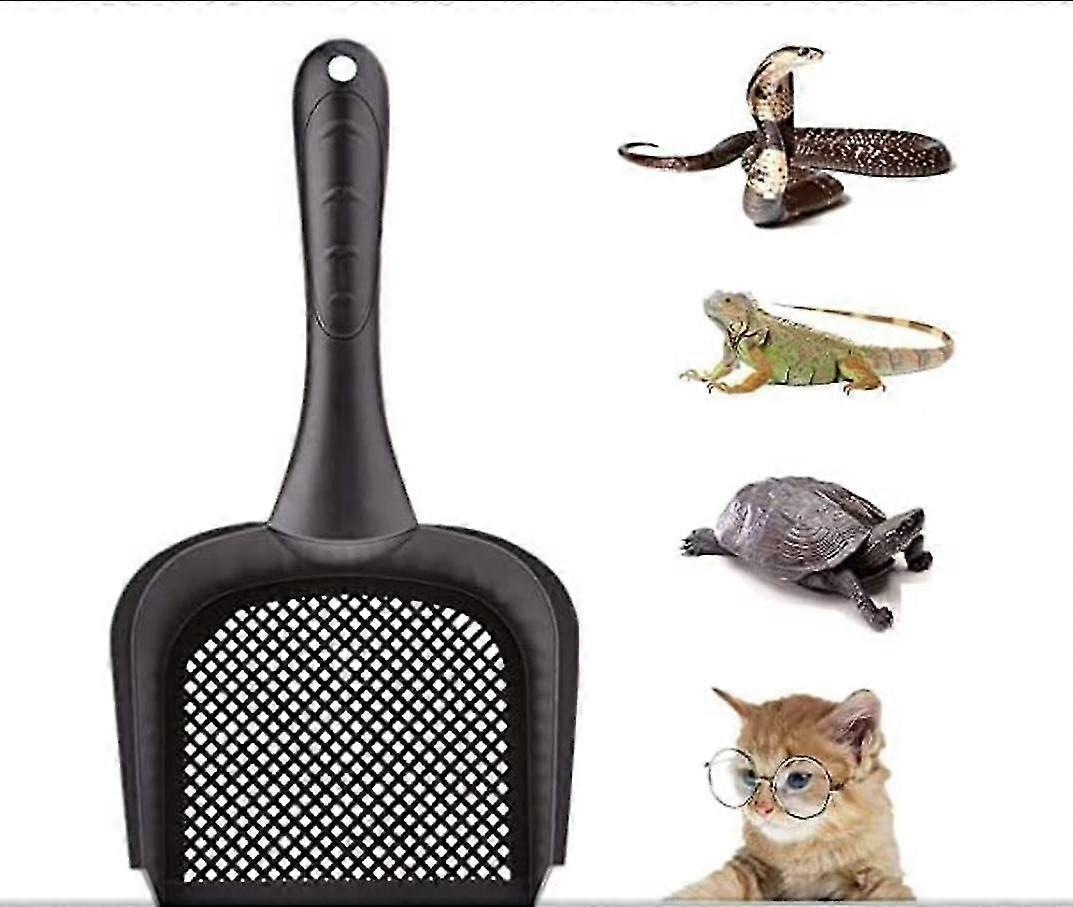 1×猫のくずシャベル、猫のシャベル、爬虫類のシャベル、砂、テラリウムのための小さなふるい、ごみのクリーニング