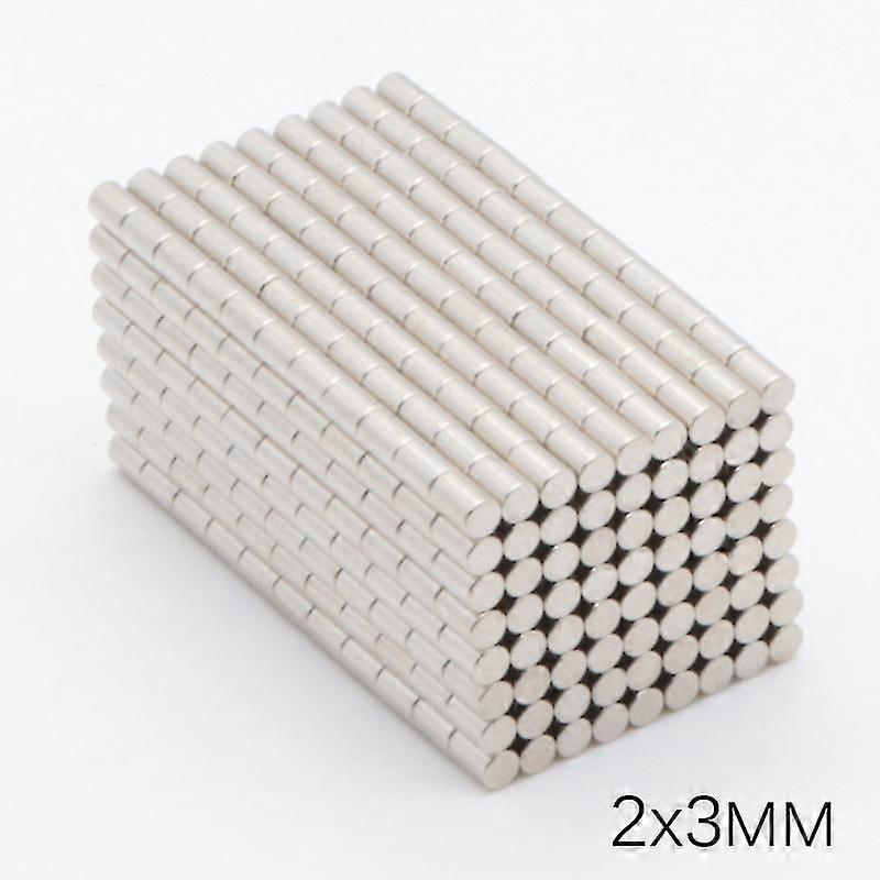 100pcs 2x3mm Small Tiny Magnets Round Brushed Nickel Style