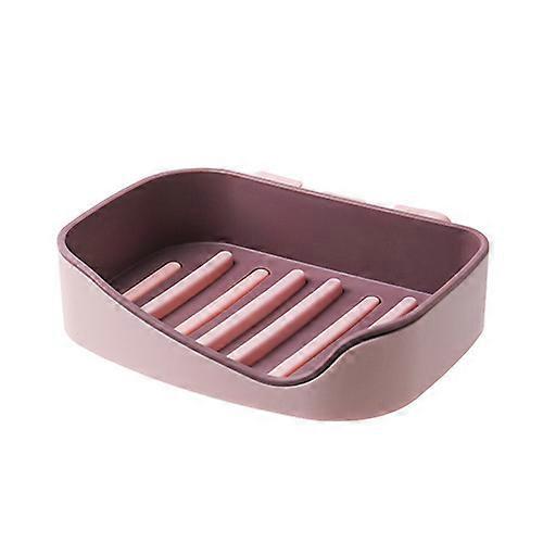 2-layer Wall-mounted Self-adhesive Soap Dish No Need To Drill Double-layer Drainage Bathroom Soap Rack Storage Box Shelf Shower Accessories (D-4)