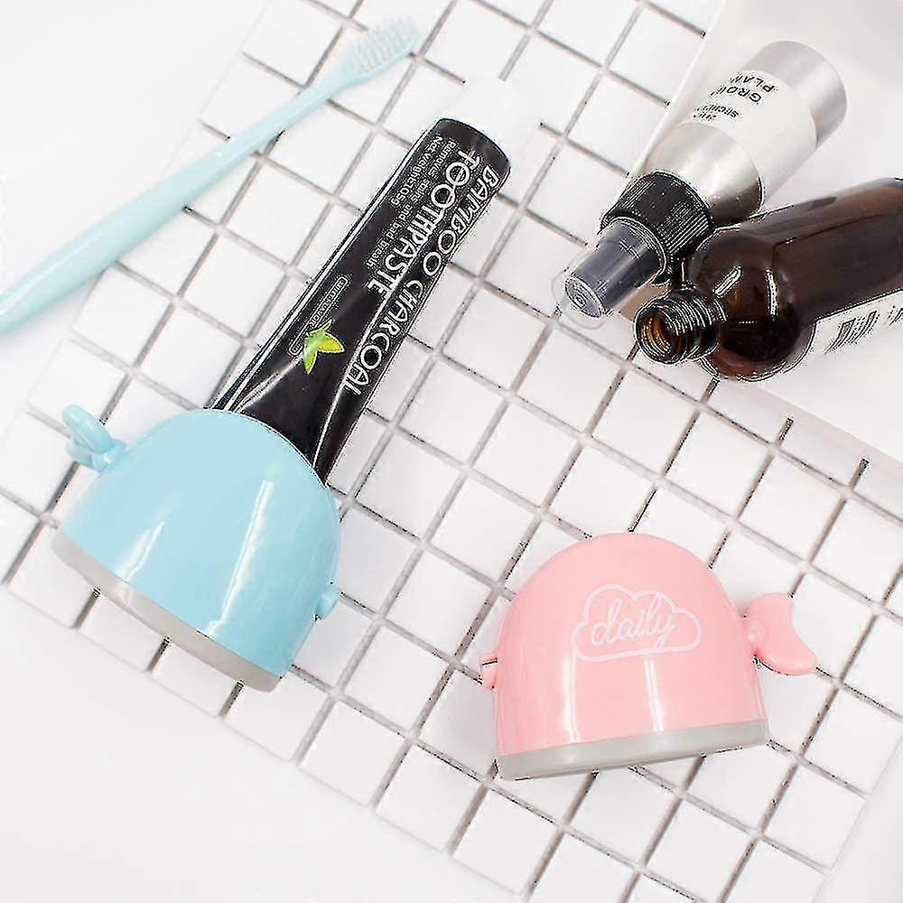 Daily Treasures Toothpaste Squeezer Dispenser Set, 2pack Rolling Tube Toothpaste Holder Stand