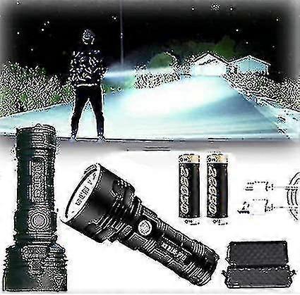 30000-100000 Lumen High Power Led Waterproof Flashlight Lamp Ultra Bright, 3 Mode Most Powerful 50w Xlm-p70 Led Usb Rechargeable Flashlight Torch (25w