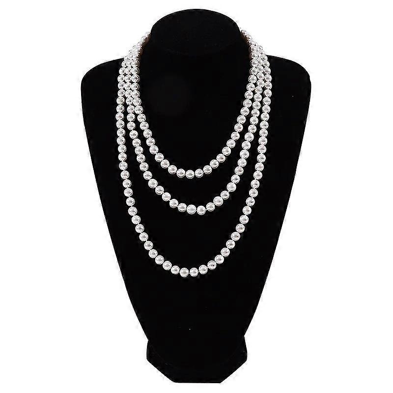 Collar de Perlas Cuerda Imitación Blanca Shell_Feb