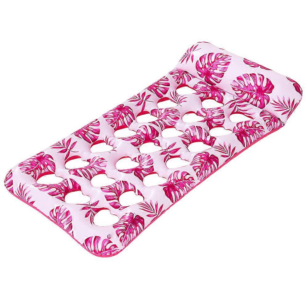 Adult water inflatable floating row, thickened leaf hole, lounge chair, swimming float board, single person floating bed