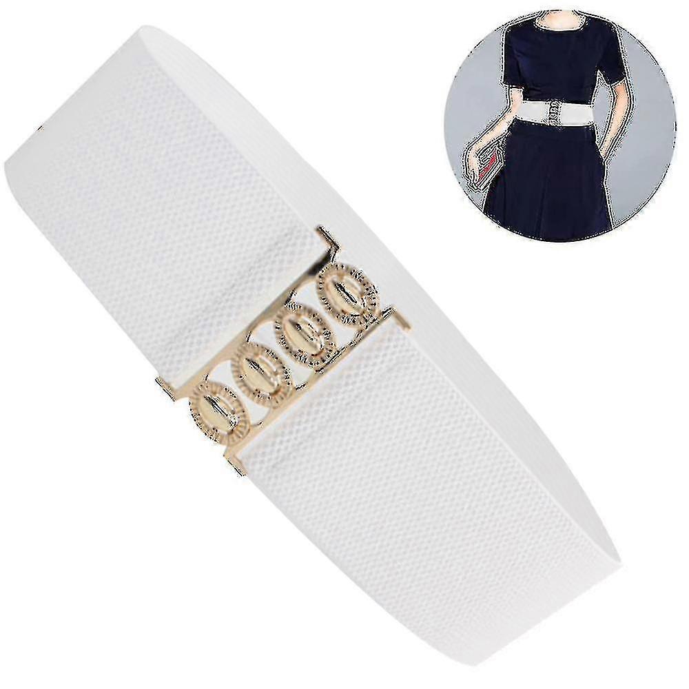 Datian Wide Elastic Waist Cinch Stretch Waistband Retro Clasp Buckle Belt