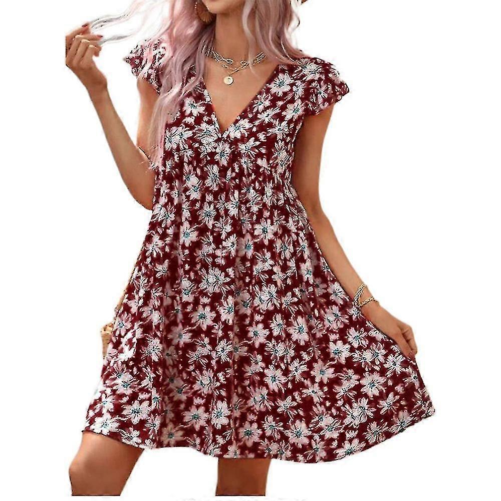 chinese dress ladies Mint Green Frilled Trim Crew Neck Loose Fit Mini Dress – Blue Zone Planet