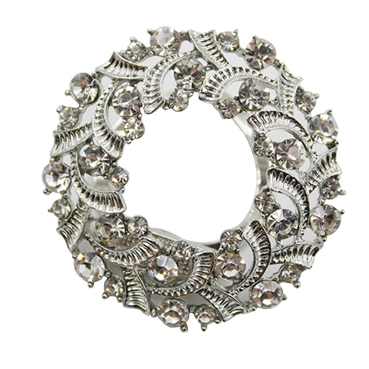 Merryso Scarf Buckle Shiny Alloy Elegant Scarf Brooch for Party