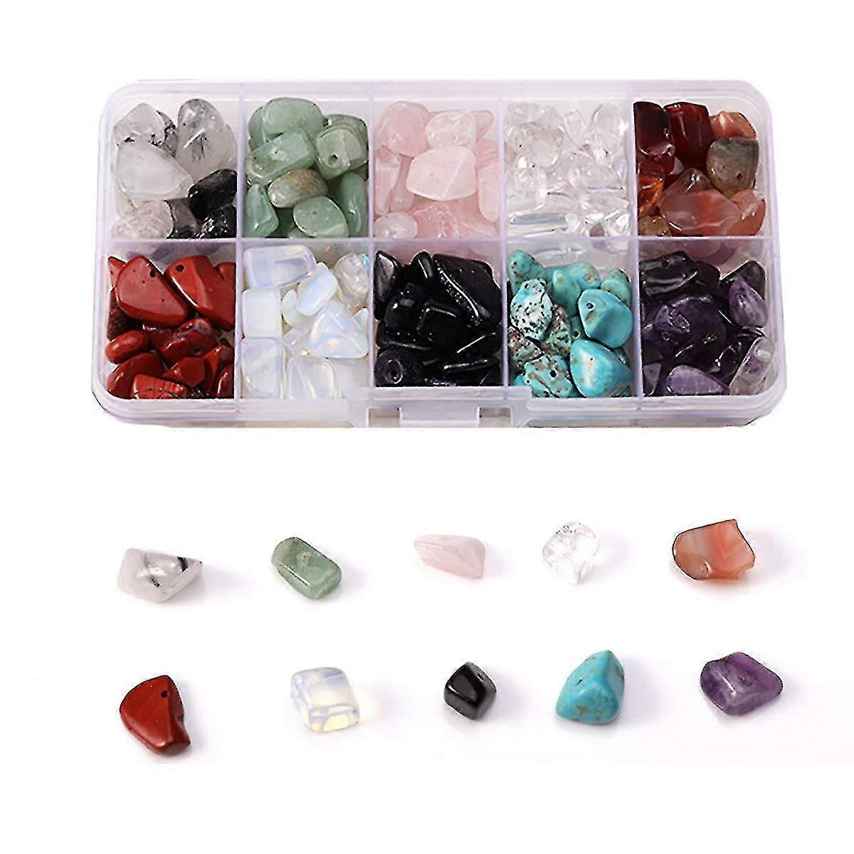10 Different Type Gemstone Chip Bead Natural Stones Crystal Quartz Irregular Shaped Loose Beads Crushed Chunked Crystal Pieces