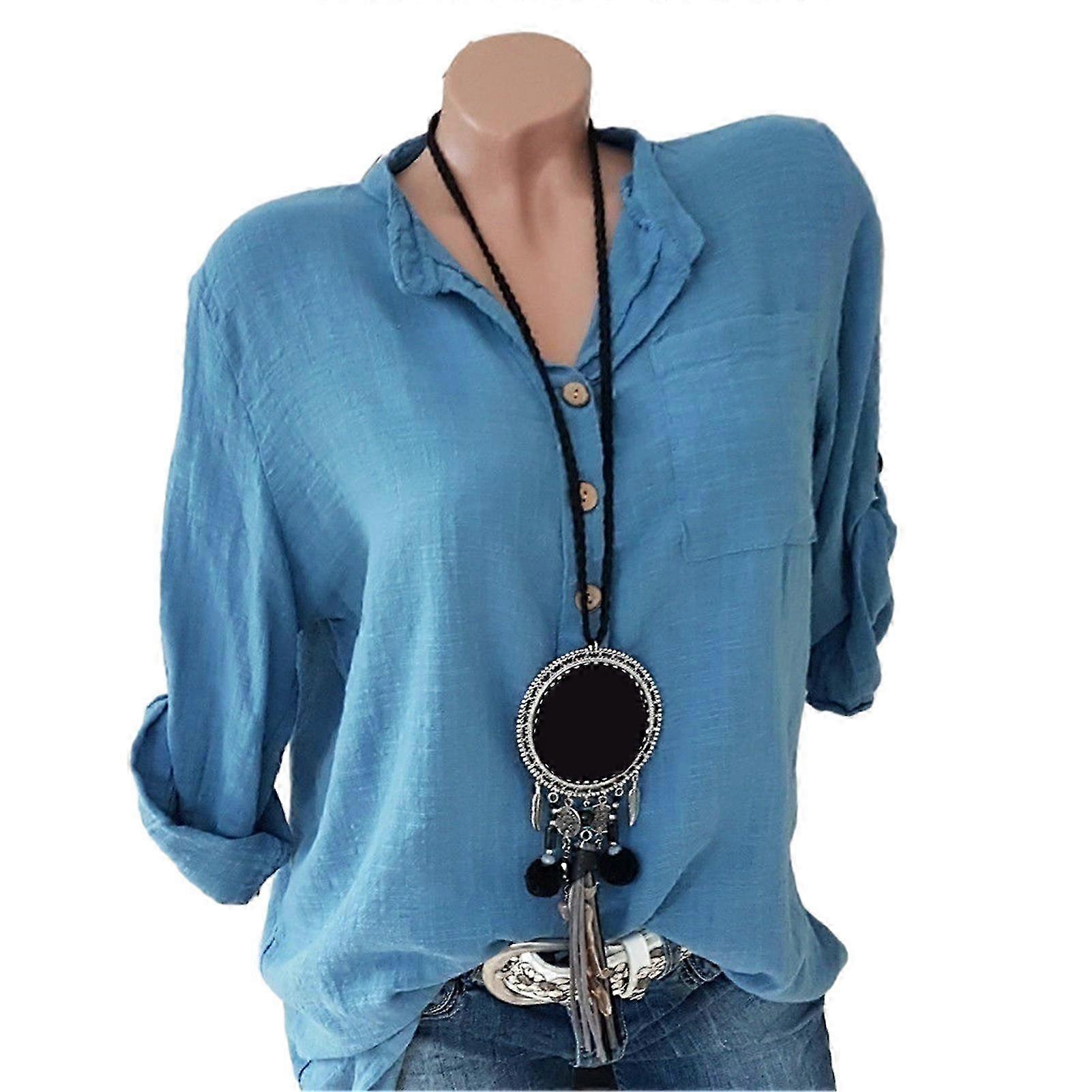 Top de pescoço V de cor sólida das mulheres com roupas respiráveis confortáveis para compras de namoro