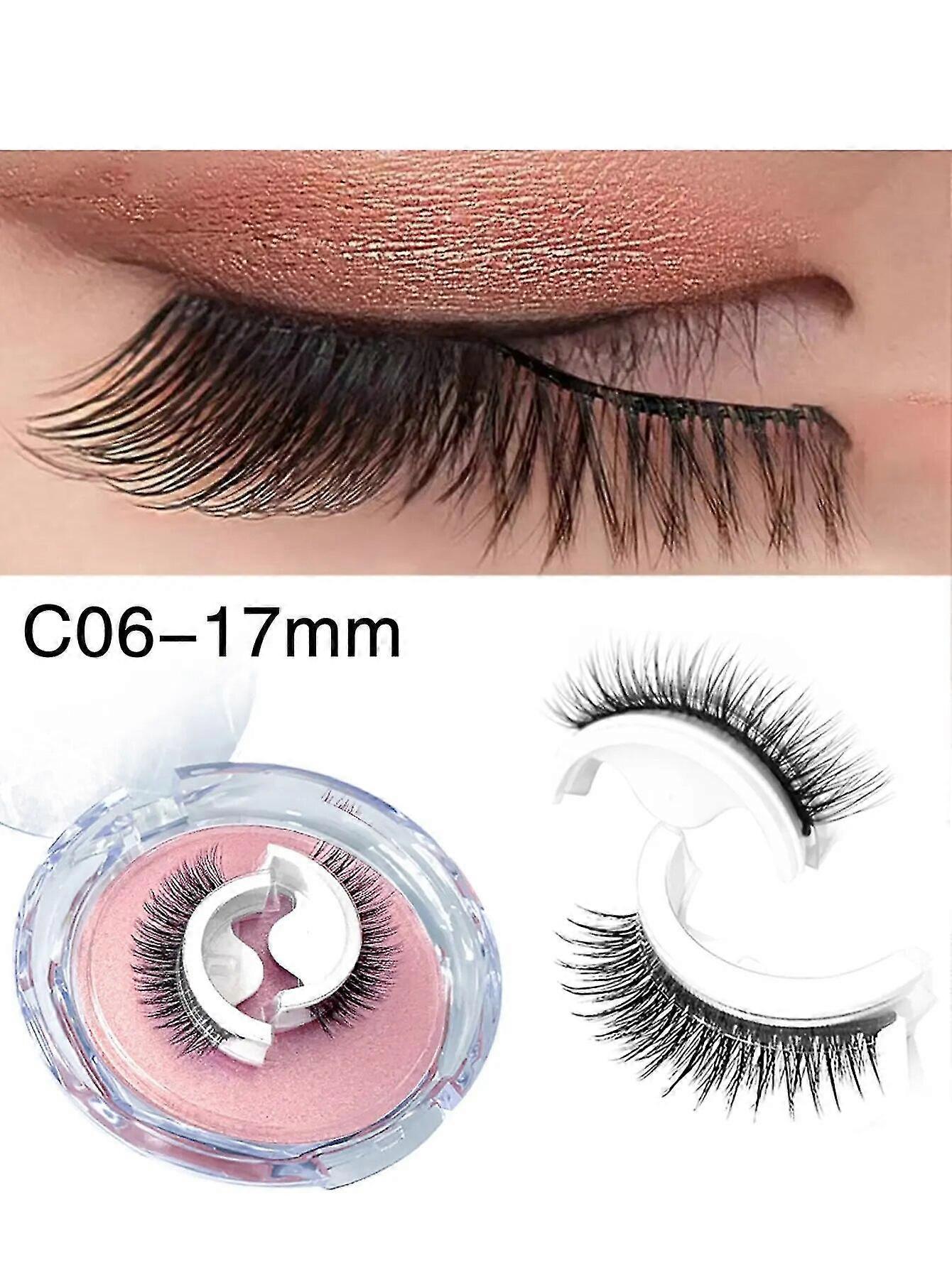 Self Adhesive Eyelashes Glue Free Reusable Full Strip Eyelash Thick Natural Makeup Tool False Lashes high quality MTS