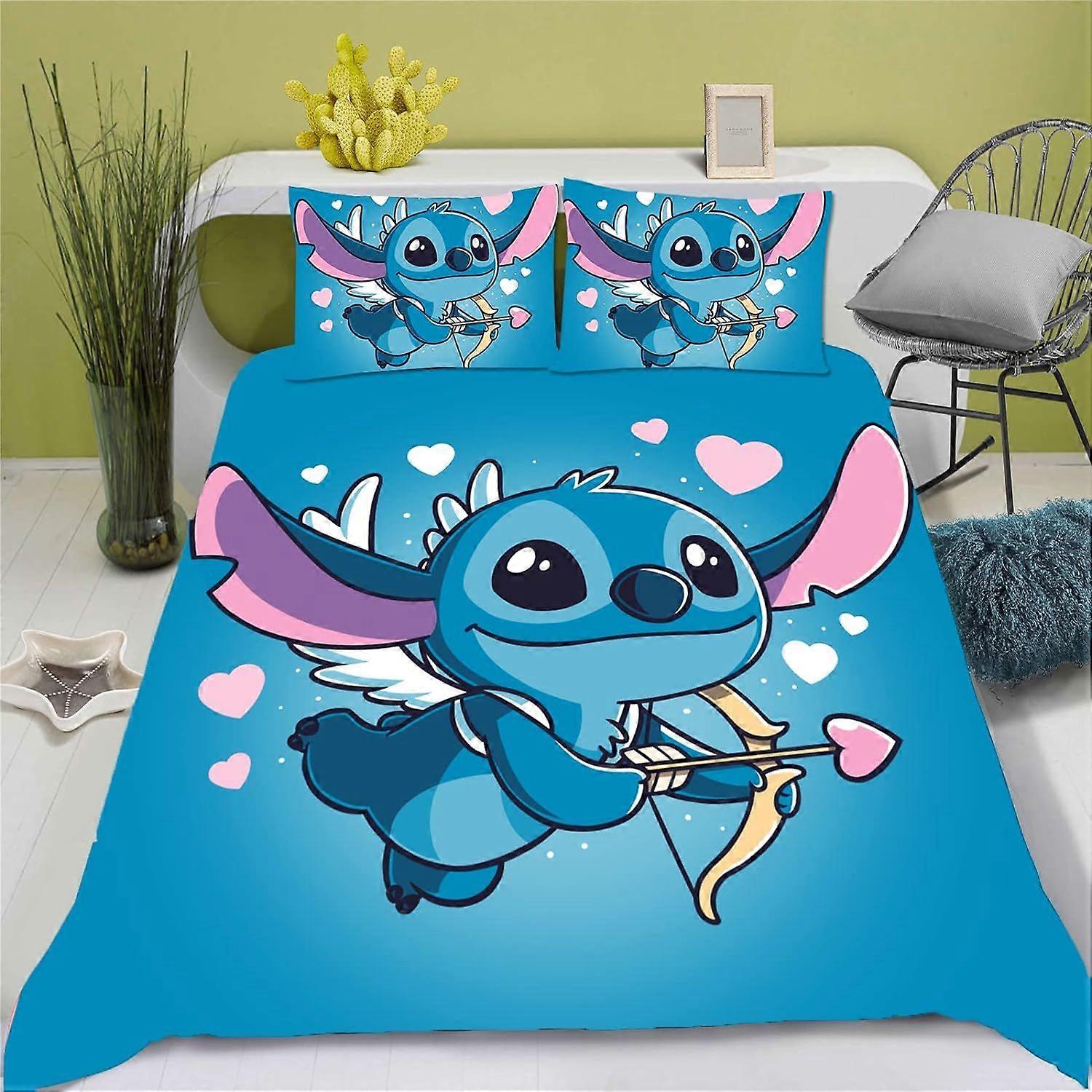 Lilo & Stitch Children's Bedding Set D Cartoon Design Multicolor