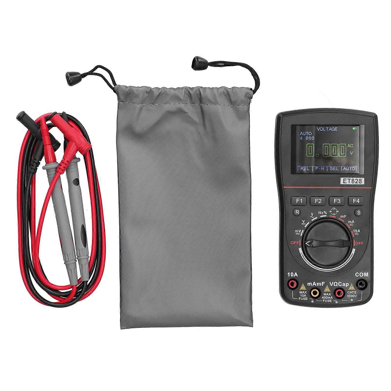 ET828 2 in 1 Oscilloscope Multiumeter Portable Multiumeter with 1MHZ 2.5MSPS Sampling Rate