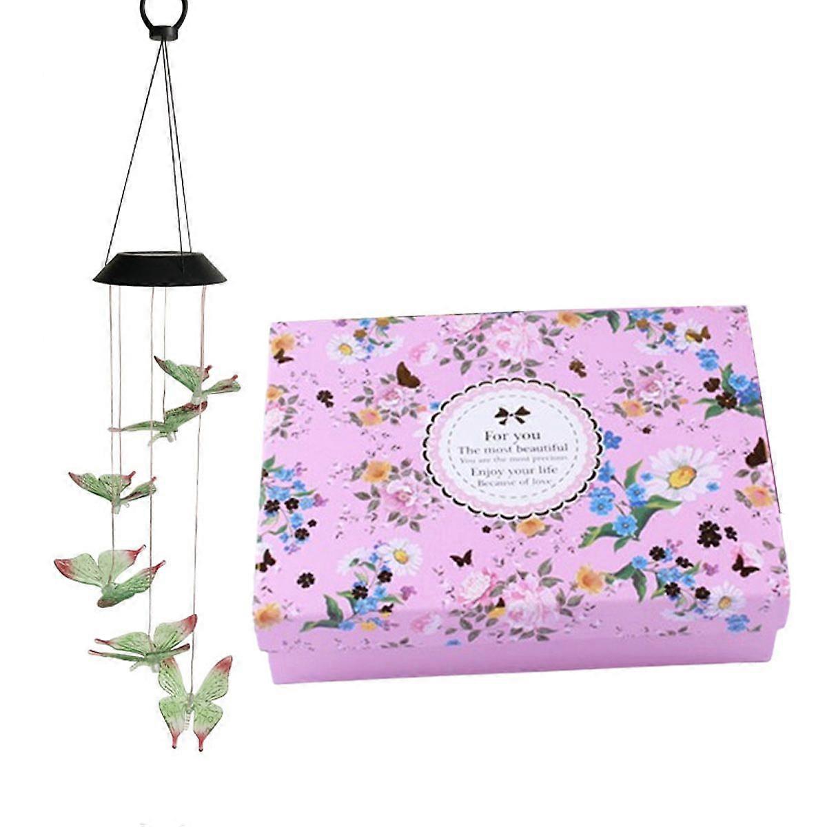 Schmetterling太陽Windspiele、Solarbetriebene Windspiele Farbwechselは、Hngelampe Licht Windspiel fr屋外屋内ガーデニングヤード小道の装飾を導いた