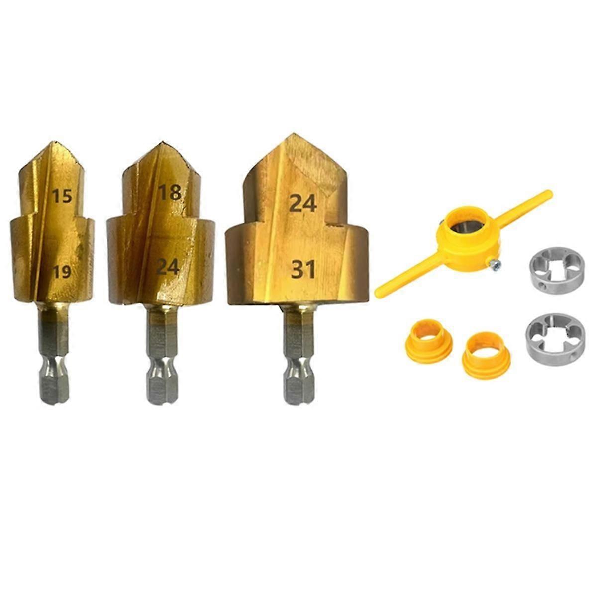 Water Pipe Expansion Drill Wrench Set Hole Expanding Tools Plastic Pipe Lifting Drill Bits Water Pi