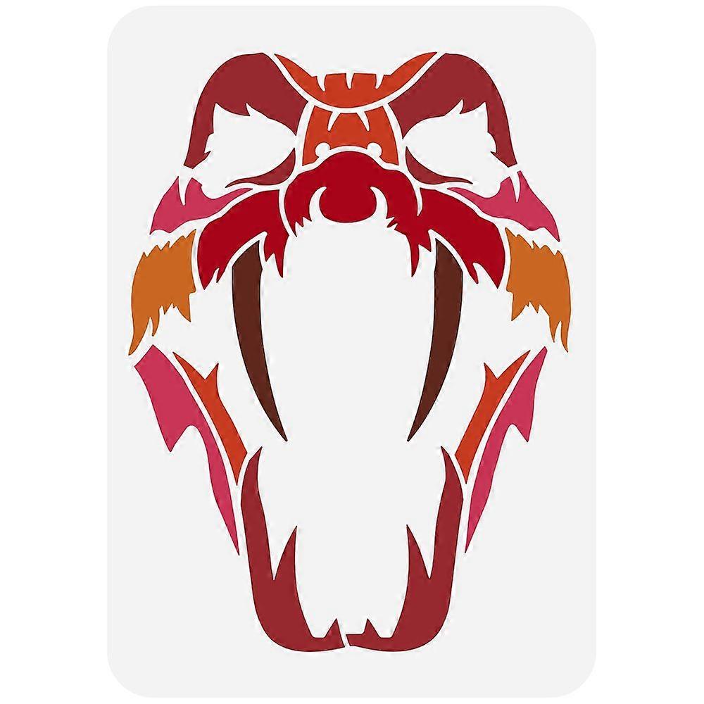 Plastic Drawing Painting Stencils Templates for Painting on Scrapbook Fabric Tiles Floor Furniture Wood Rectangle Snake Pattern 29.7x21cm