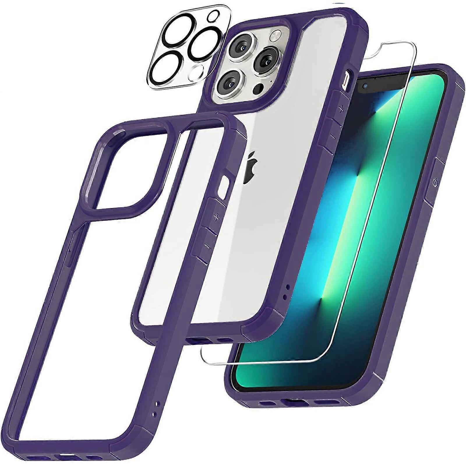 Clear Case for iPhone15 Pro Max/15 Plus/15 Pro/15 with 2*screen protectors+2*camera protectors Full Coverage cover for iPhone 15 Series