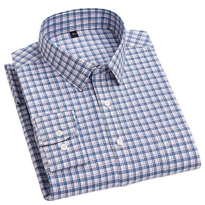 Herren Langarmhemd Freizeithemd aus 100% Baumwolle