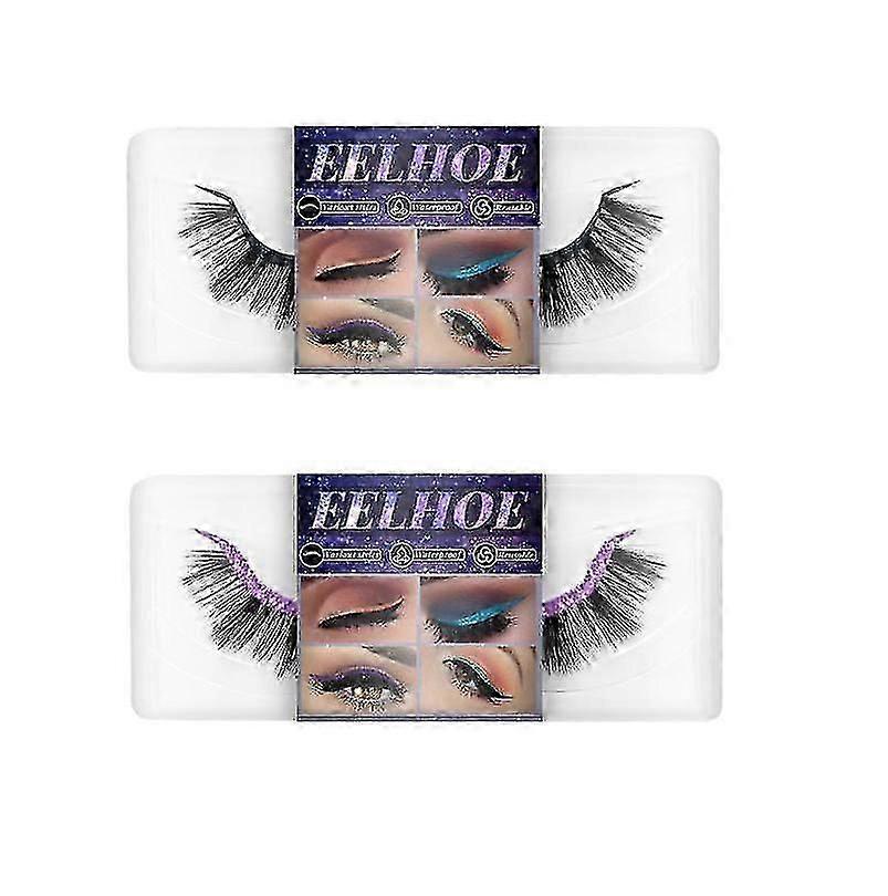 Eelhoe Eyelashes Eyeliner Self-adhesive False Eyelashes Soft Natural Curly Thick False Eyelashes Eyeliner