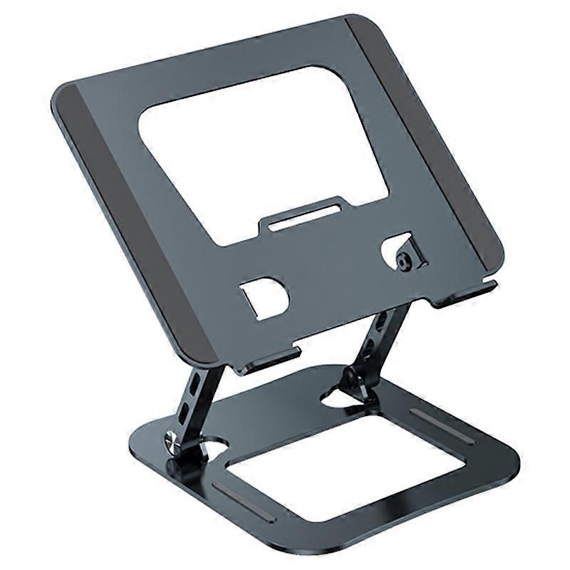 J30 Adjustable Foldable Laptop Stand Portable Alloy Steel Desktop Notebook Cooling Riser - Grey