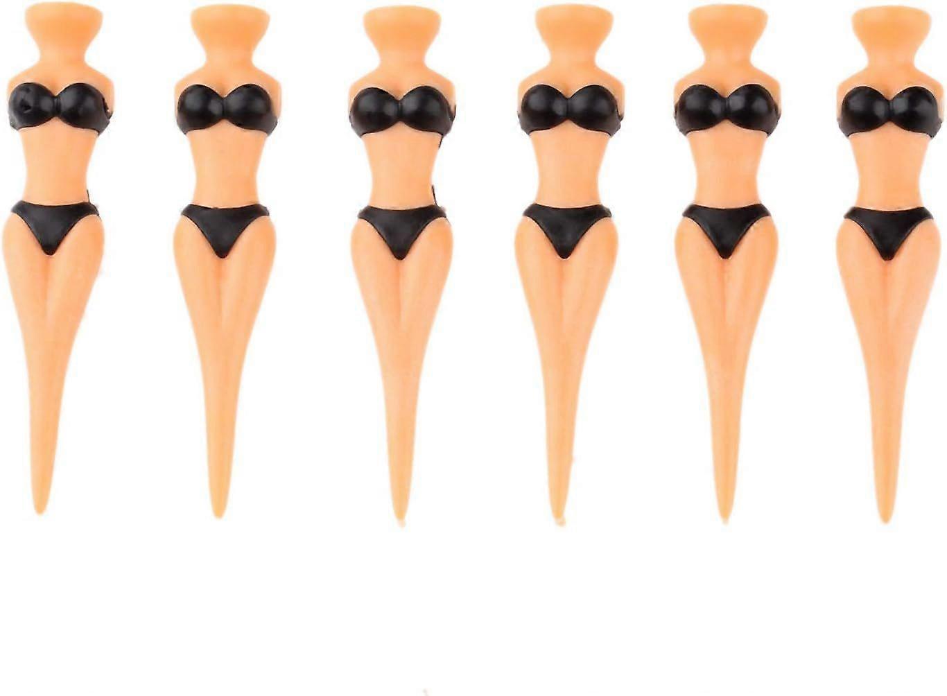 Golf Tees with Built-in Pitch Fork Tool (6 Pcs)