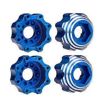 4pcs Metal HexAdapters for RCCar Extended Wheel HexDrive Hub Adaptor Spare Part for Remote Control Vehicle Accessory  Silver