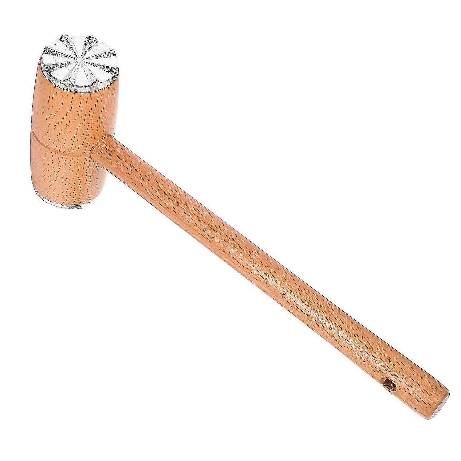 Wooden Double-Sided Meat Tenderizer Hammer With Long Handle