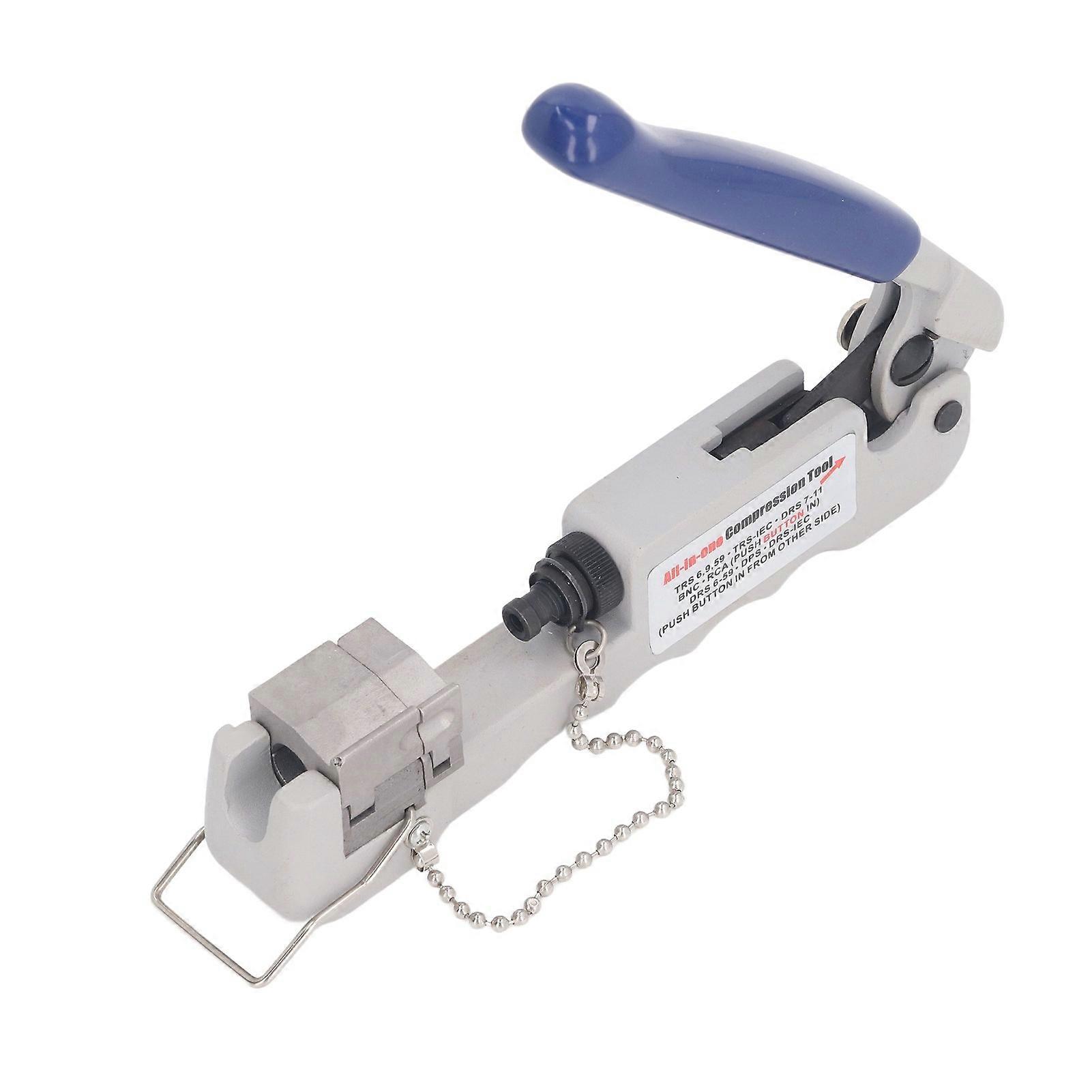 Risegun Multifunctional Coax Crimper Compression Tool for F BNC RCA Connector RG58 RG59 RG62 Coaxial Cable