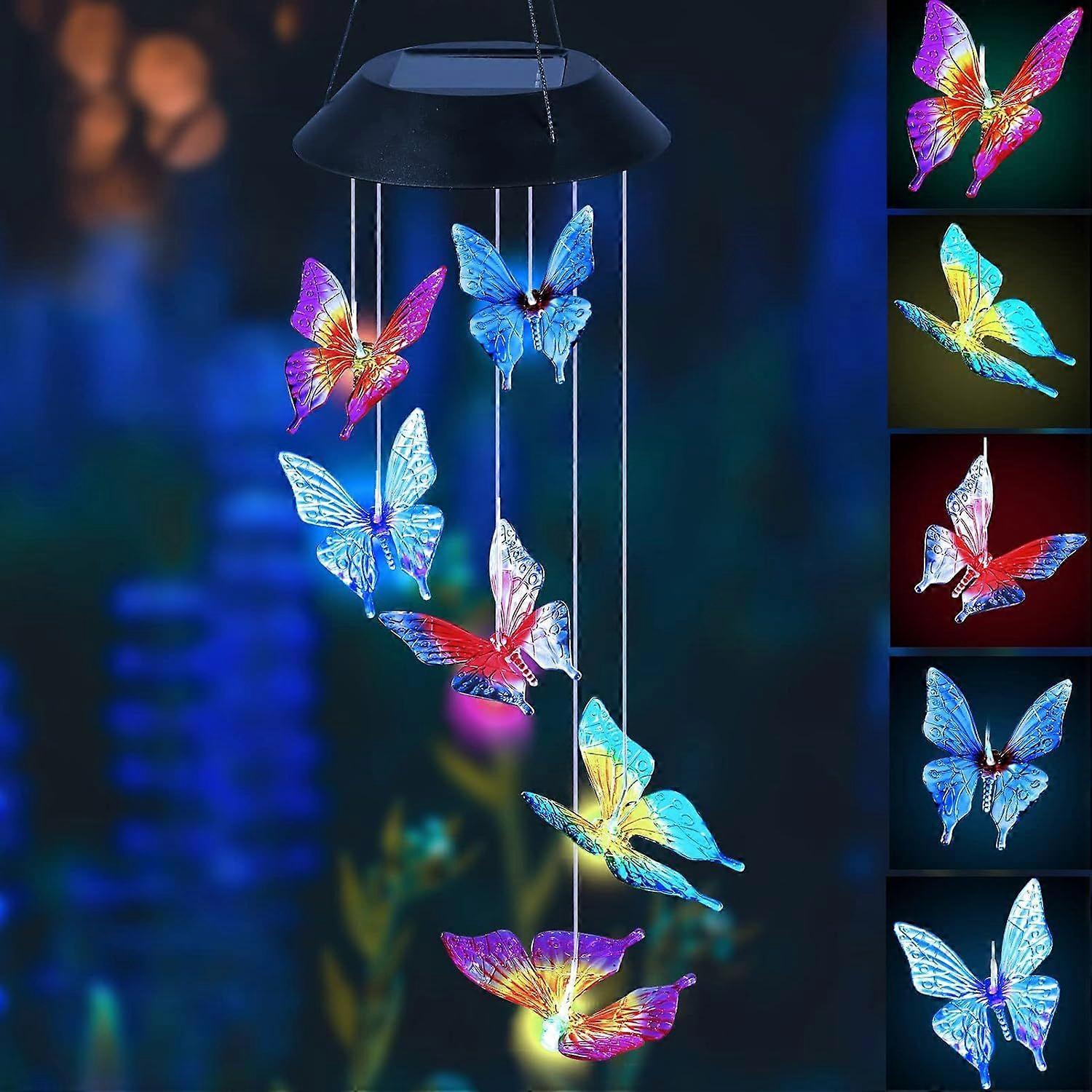 Butterfly wind chime-transparent butterfly