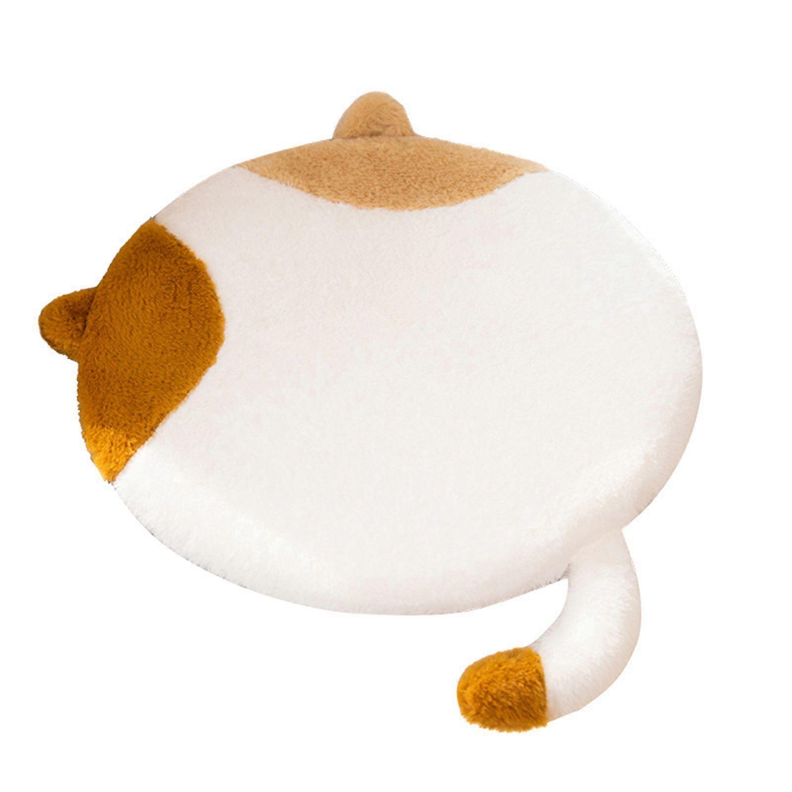 Seat Cushion Round Shape Cat Design Memory Foam for Long Sitting Hour on Office Chair Non-Slip Chair Pad for Relieving Back Sciatica