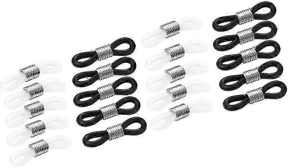 20pcs מחברי סיליקון גומי מתכת לולאת סליל קצוות עבור שרשרת משקפיים שרשרת שרשרת תכשיטי חרוזים ממצאים f54