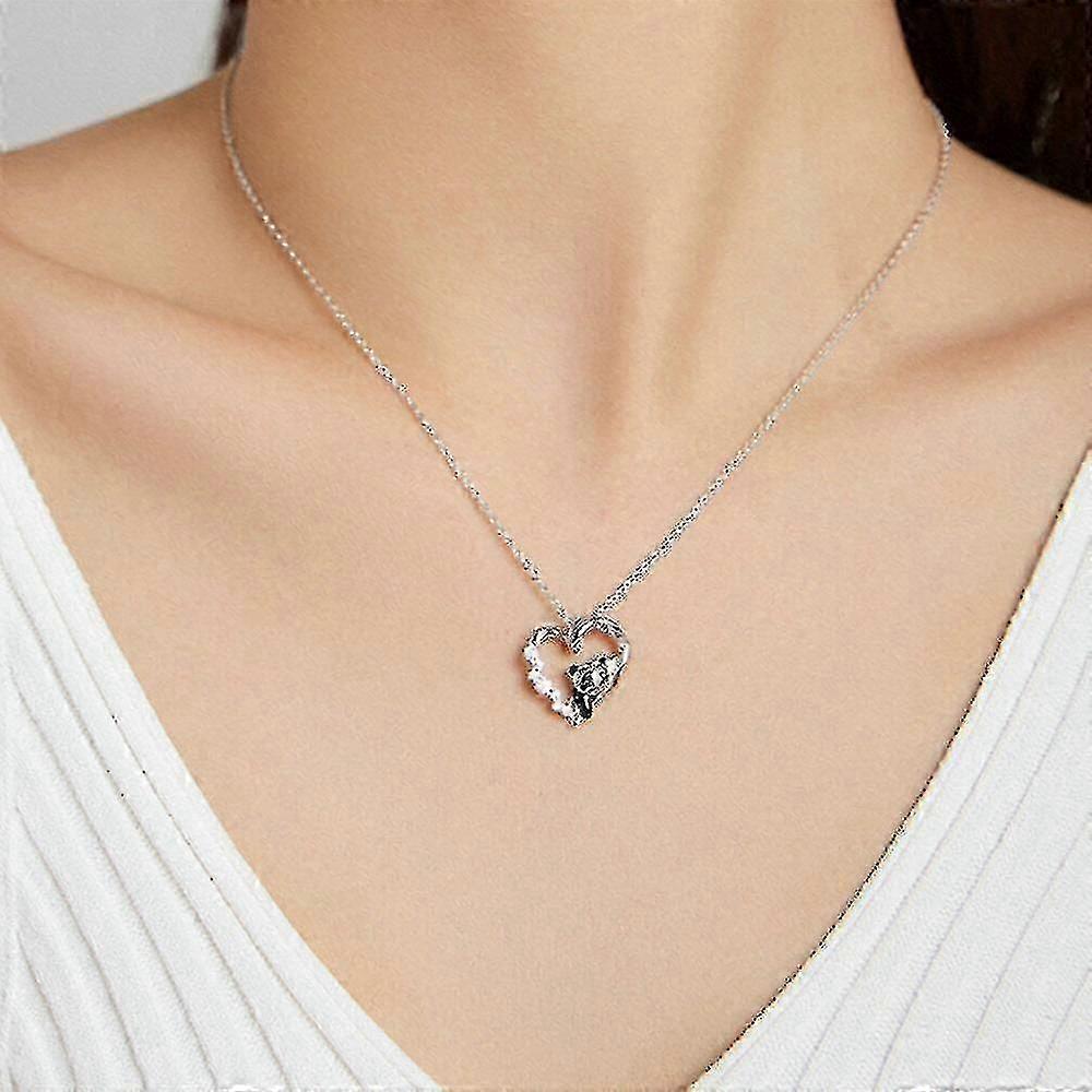 panda Love S925 Silver Necklace, 1.7cm