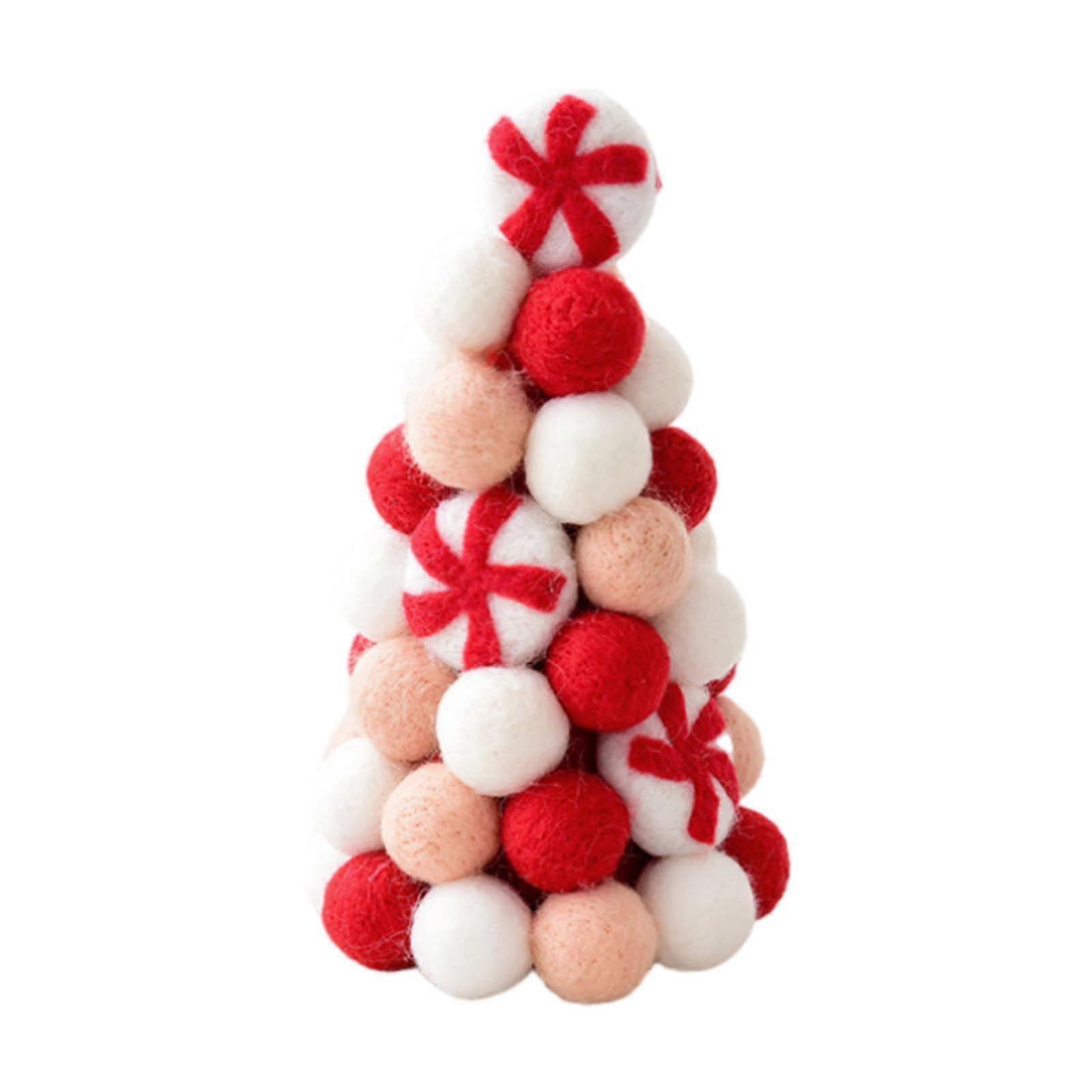 Tabletop Christmas Tree Christmas Pompom Tree Decor Table Top Xmas Tree