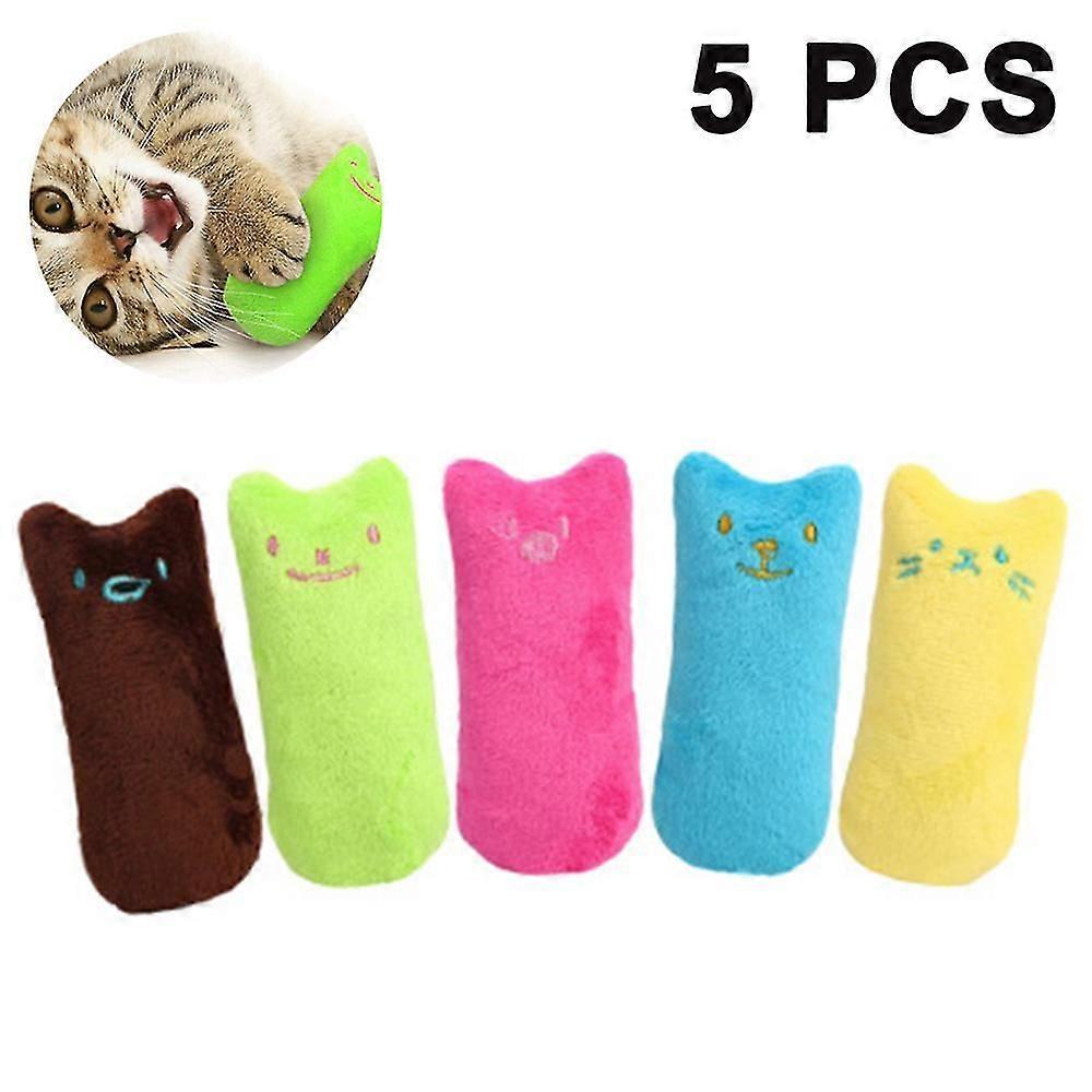 Cat Catnip Toys, Interactive Plush Cat Toys, 5pcs Catnip Chew Toy