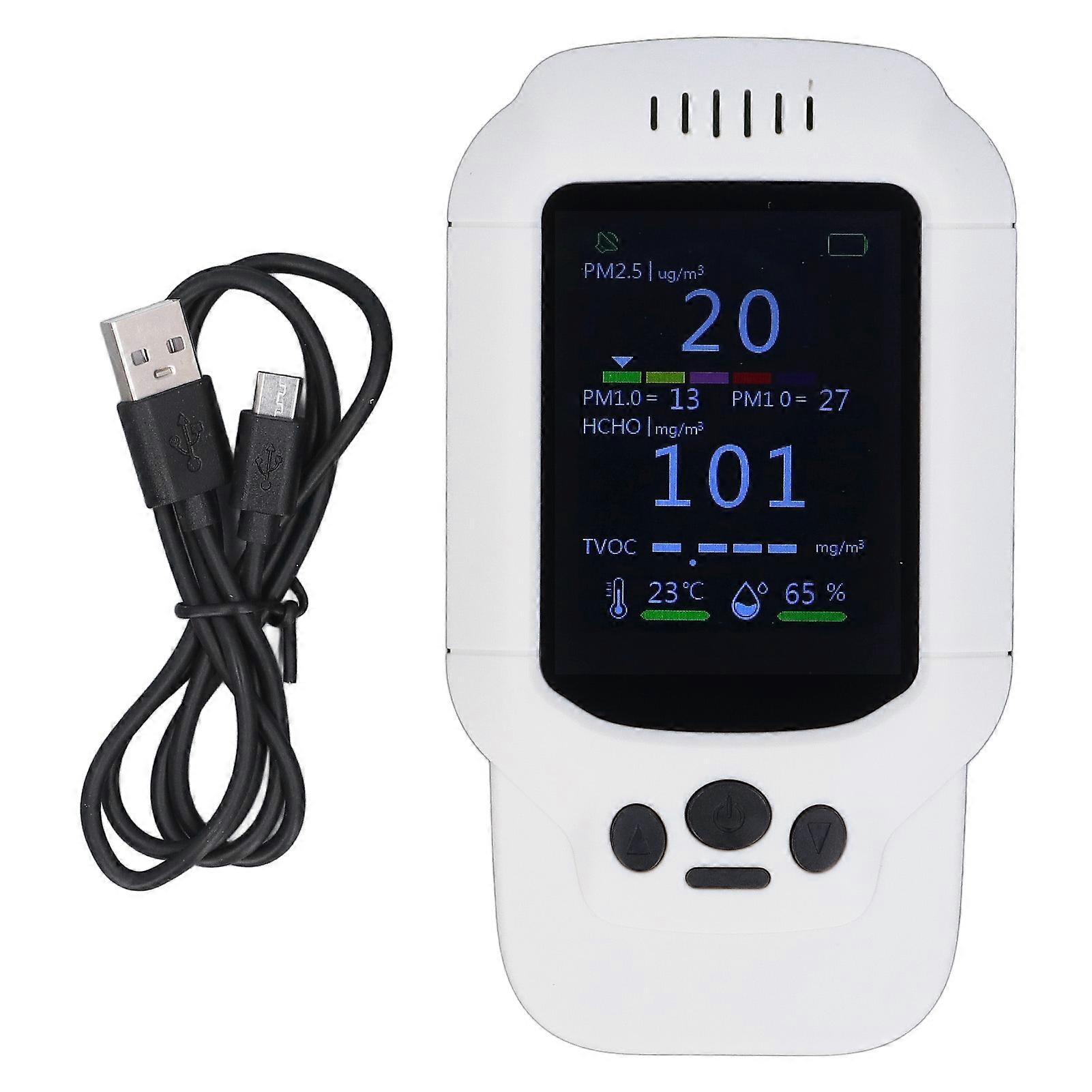 PM2.5 PM1.0 PM10 Monitor Meter Indoor Temperature Humidity Detector High Accuracy Digital Portable for Home Travel
