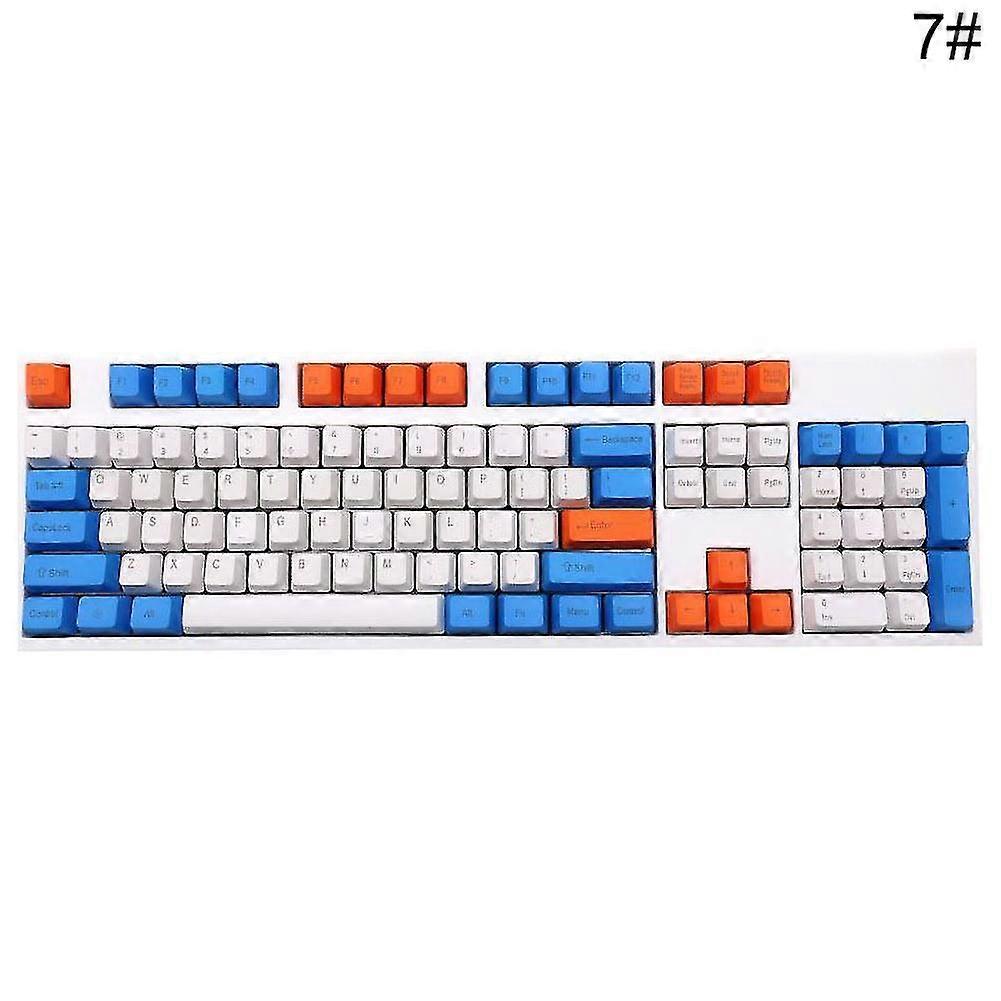108Pcs/Set PBT Color Matching Key Cap Keycaps for Cherry MX Mechanical Keyboard