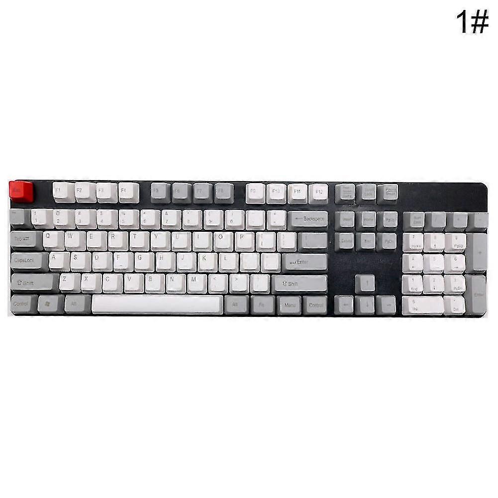 108Pcs/Set PBT Color Matching Key Cap Keycaps for Cherry MX Mechanical Keyboard