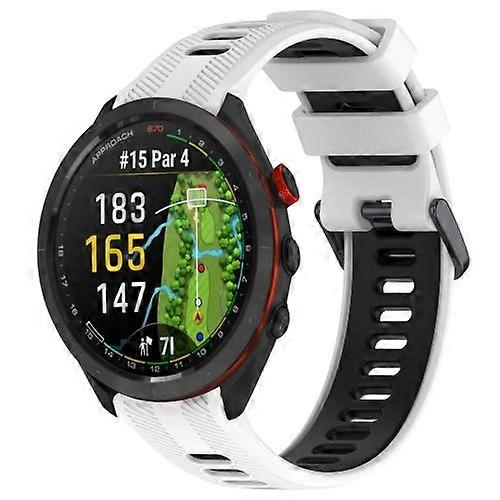 适用于 Garmin Approach S70 47 毫米运动双色硅胶表带