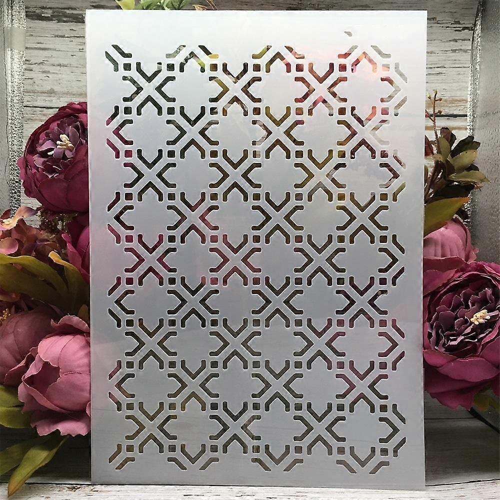 A4 29cm Geometry Frame Texture DIY Layering Stencils Wall Painting Scrapbook Coloring Embossing Album Decorative Template