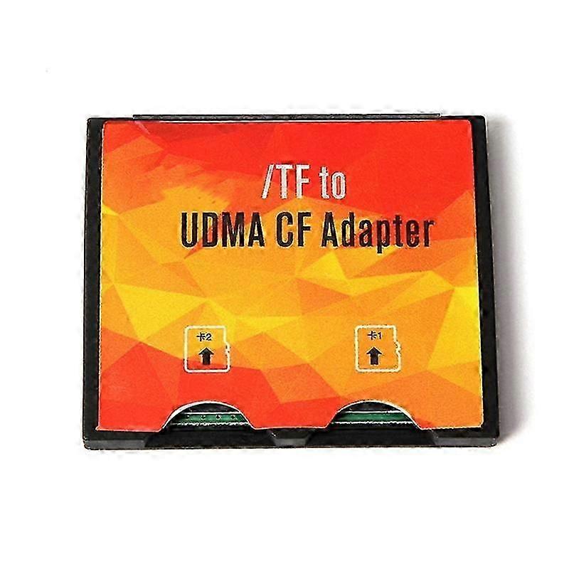 Dual TF to Adapter for Micro-SD to Compact Flash Card Holder Supports XC TFSD to High-Speed Camera jn