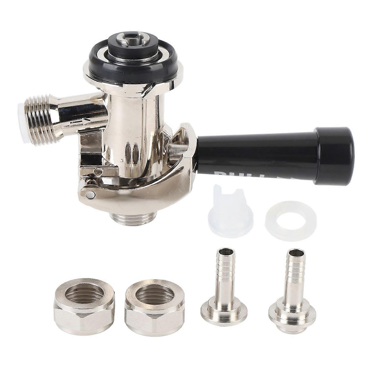 Keg Coupler Stainless Steel G5/8 D Shaped Ergonomic Handle Beer Dispenser Coupler for Kegerator