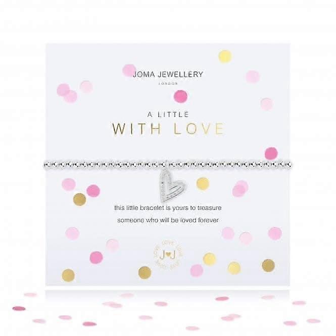 Confetti A Little With Love Silver 17.5cm Stretch Bracelet 4337
