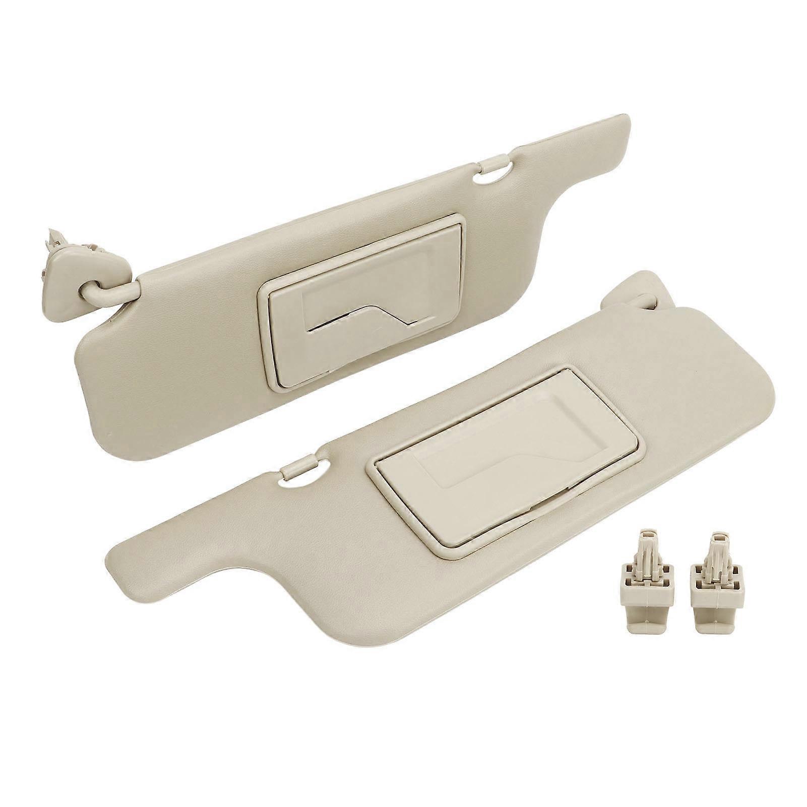 2Pcs Car Visor Gray Makeup Mirror Sun Shielding Board For E120 E130 2001 to 2007 Ninth Generation