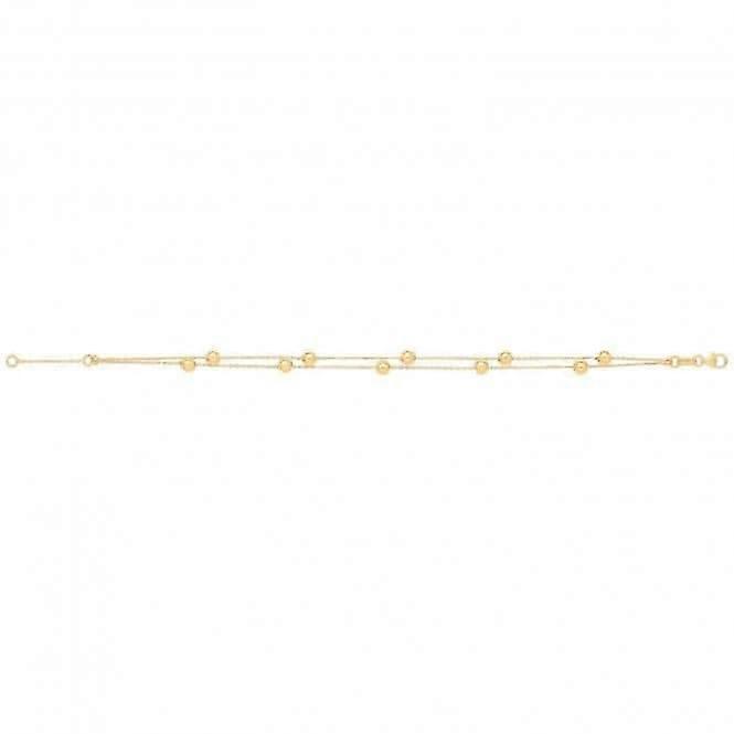 9ct Yellow Gold Two-Strand Beaded Bracelet BR408