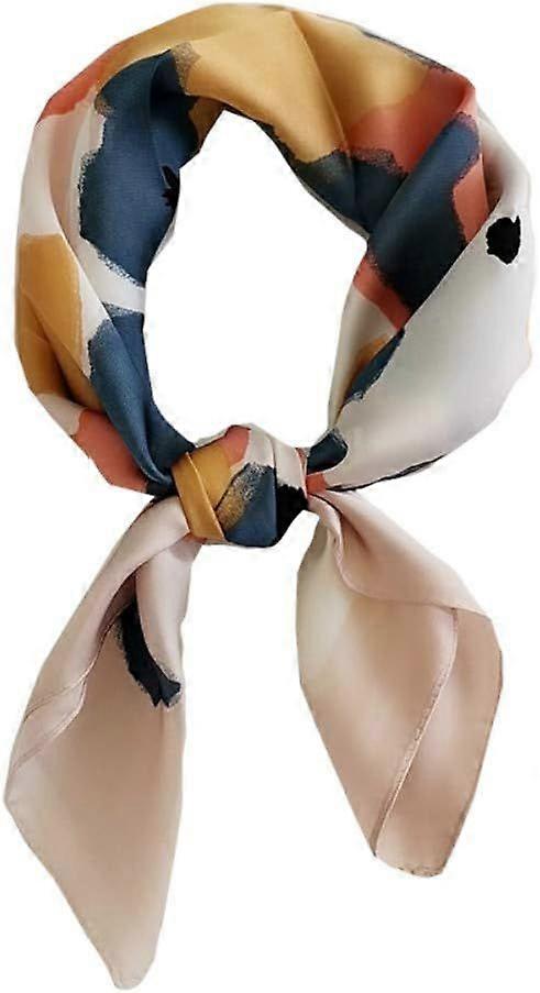 1pcs Silk Feeling Scarf Medium Square Satin Head Scarf for Women