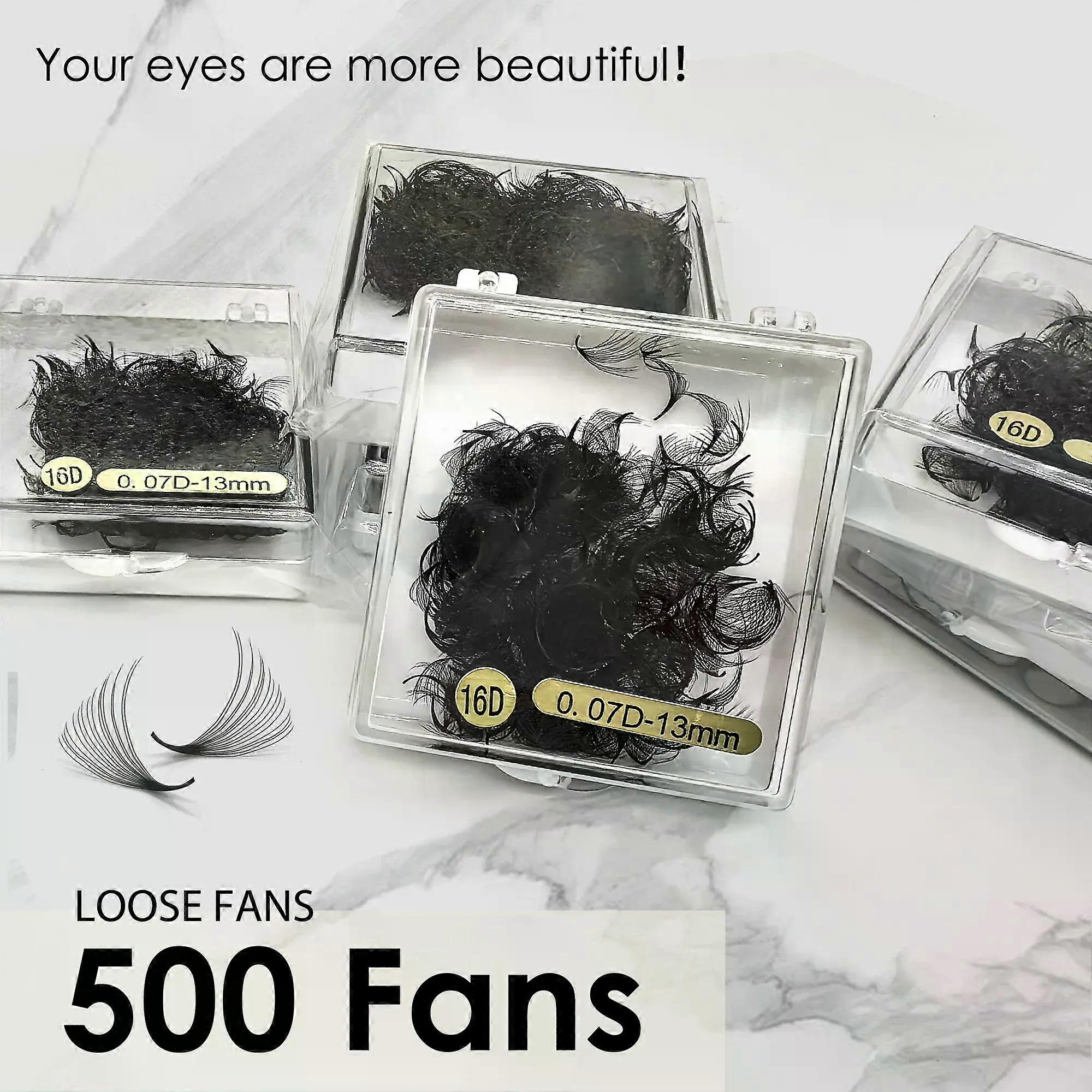 Tbestt 16D 20D Fans Lâches Base Pointue Cils Volume Préfabriqués Tige Moyenne Sharp Russe Volume Fans 10D Extensions de Cils
