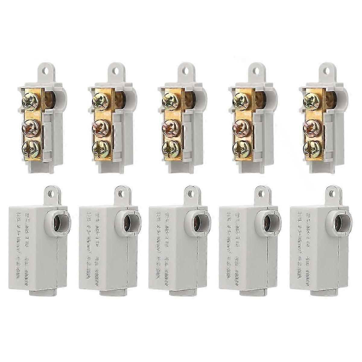 10PCS 6 AWG Gauge T-Type Wire Connector Nut Kit, 80A Quick Wiring Connection Terminal, Splicing Qui