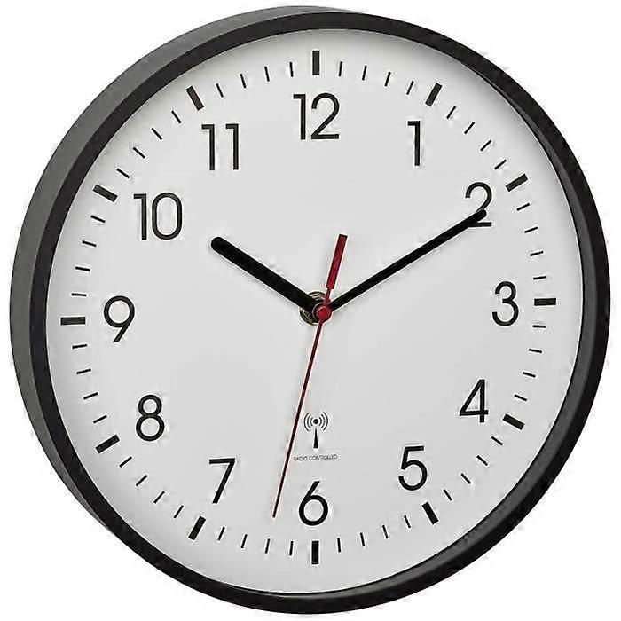Wanduhr - TFA DOSTMANN - 60.3550.01 - Funkgesteuert - 24,5 cm - Schwarz