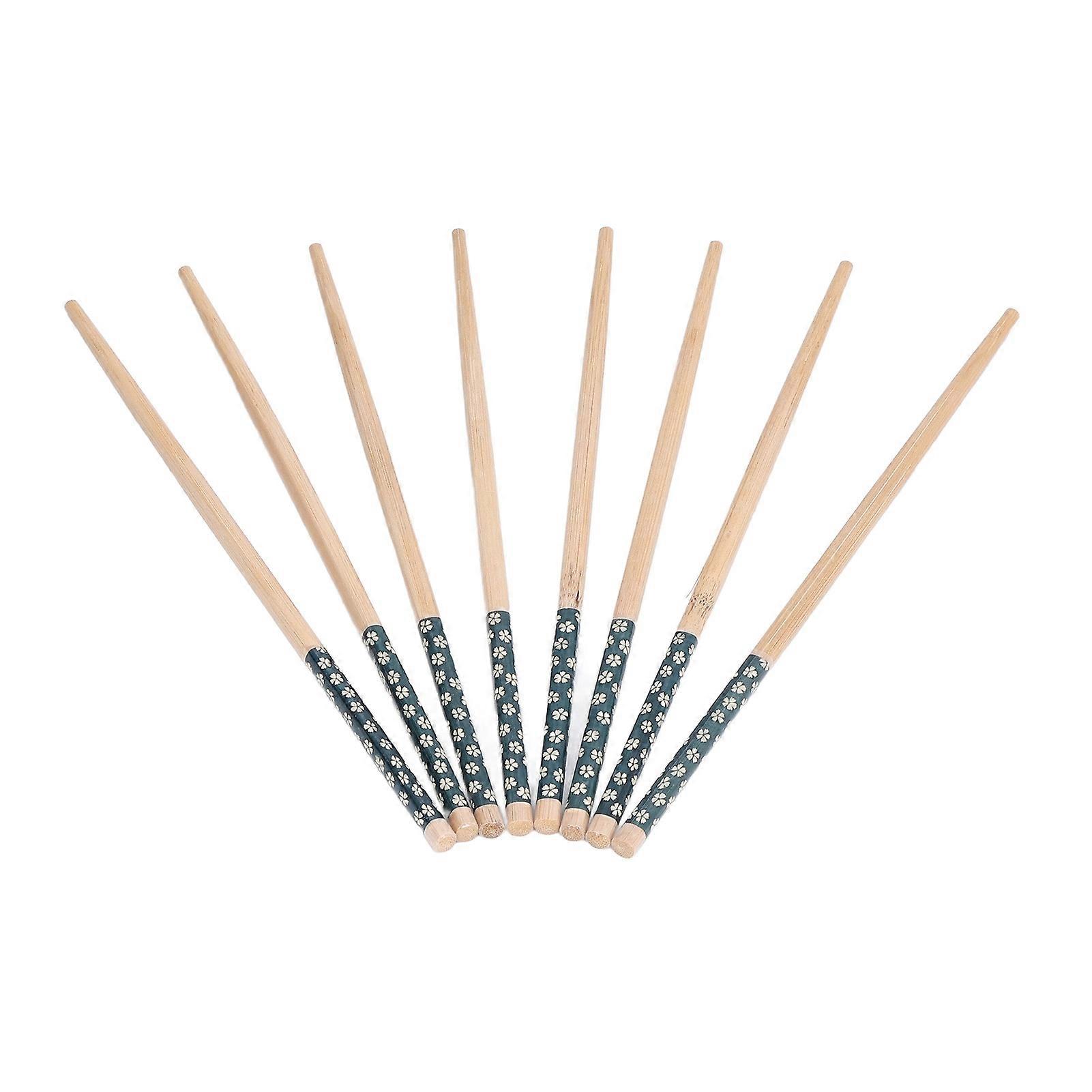 8 Pairs Bamboo Chopsticks Set Reusable Japanese Style 24cm